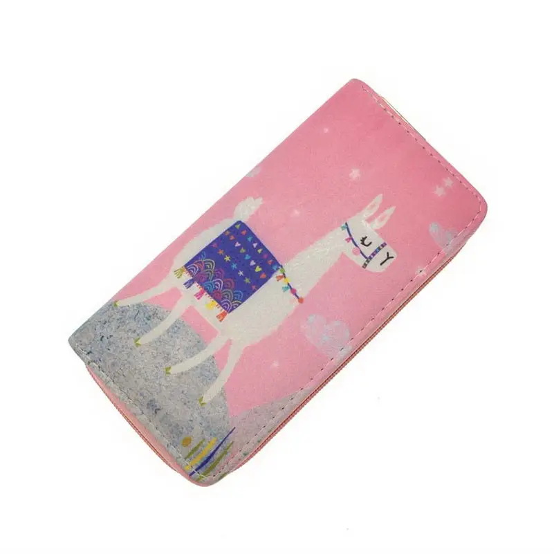 KANDRA Pastel Llama милый Kawaii кошелек для веганов Альпака кошелек для путешествий держатель для карт ID кошелек на молнии карман для монет женские кошельки оптом