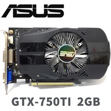 Asus GTX-750TI-OC-2GB GTX750TI GTX 750TI 2G D5 DDR5 128 бит настольных ПК Графика карты PCI Express 3,0 компьютеров Графика карты