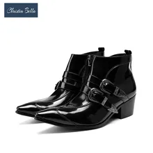 Новая зимняя мужская обувь ботинки из натуральной кожи модные повседневные ботинки мужская обувь размера плюс 38-47 удобные ботинки в стиле милитари