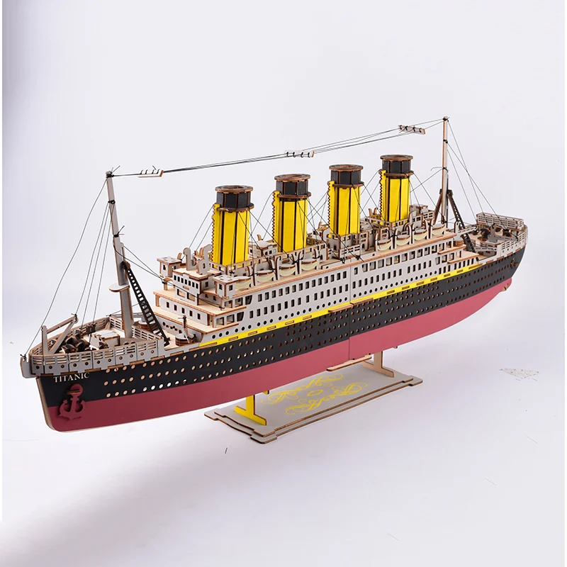 Титаник Деревянный 3D модель обучающие игрушки для детей maquette bateau bois giocattoli maket