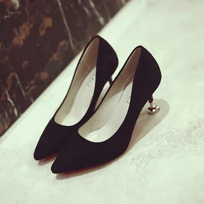 Европа и Америка Обувь на высоком каблуке Модные с острым носком женская обувь Стразы с пряжкой; свадебные туфли на каблуке-шпильке; элегантные кеды - Цвет: 558 black