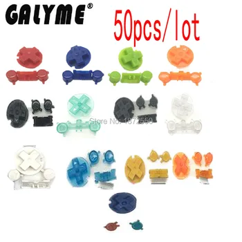

50pcs/lot Multi-Color Power Keypads ON OFF button Fit for GameboyColor NintendoGBC colorful D pads A B button Repair Housing