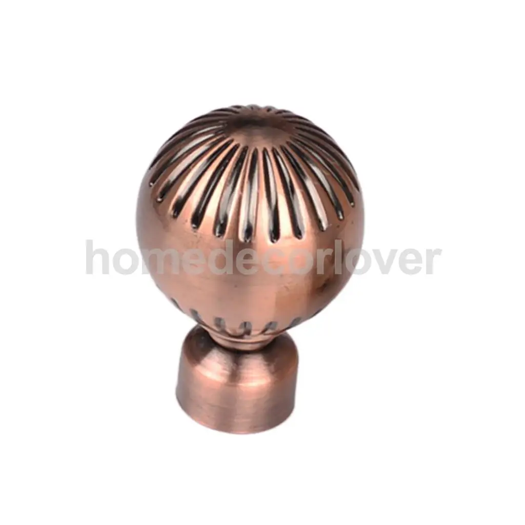 1 Piece Retro Curtain Pole Rod Finials Ends Heads 28mm