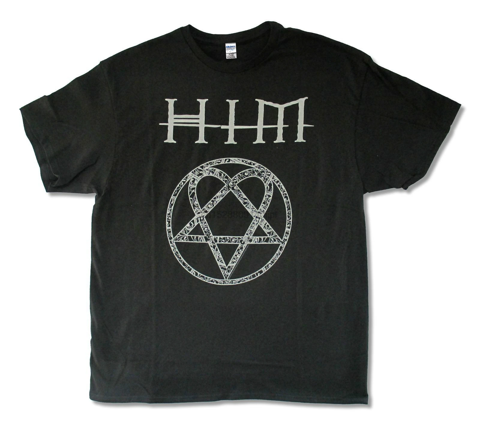 

O-neck T Shirt Men Him H.i.m. Ornate Heartagram Logo Mens Black T Shirt Ville Valo Mikko Lindstrom