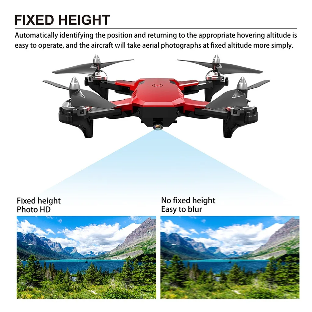 Складной Квадрокоптер CS7 2 4 Ghz FPV Wifi 2MP 720p широкоугольная камера RC селфи Дрон