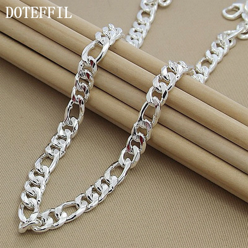 22 Inch Men Necklace 925 Sterling Silver Fashion Statement Necklace