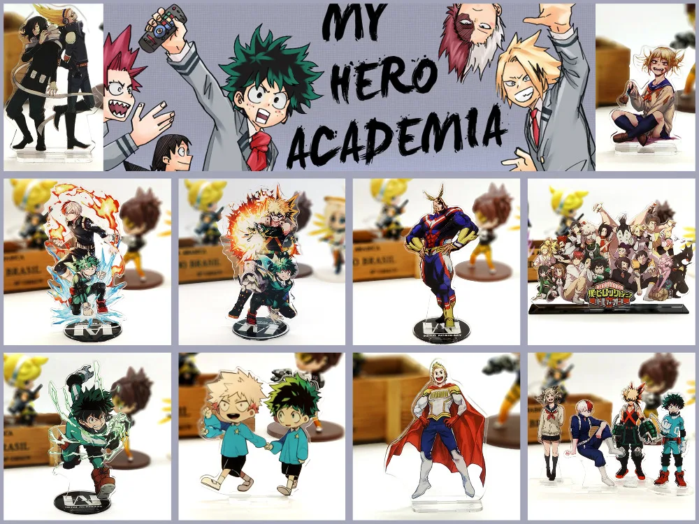 Love Thank boku no My Hero Academy Class A милая фигурка на акриловой подставке модель двухсторонняя пластина Держатель Топпер аниме японский