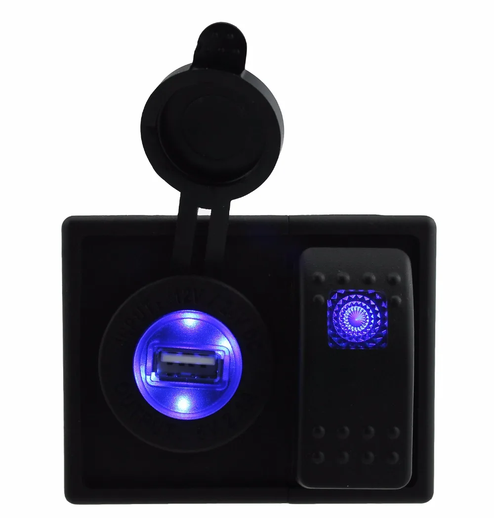 IZTOSS DC 12 В/24 В светодиодный цифровой 2.1A USB зарядное устройство гнездо с кулисный