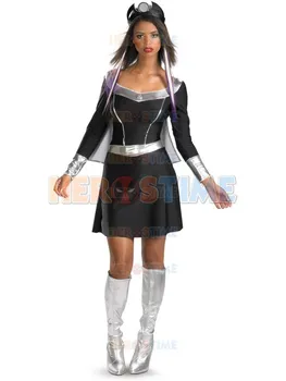 

Black & Silver Spandex X-men Storm Superhero Cosplay Costume X-men Costume Female Halloween Cosplay Dress