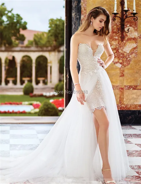 Wedding Dresses with Removable Trains