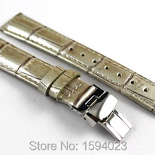 16 мм(пряжка 14 мм) T063210A высокое качество Бабочка Пряжка+ бежевый ремешок из натуральной кожи