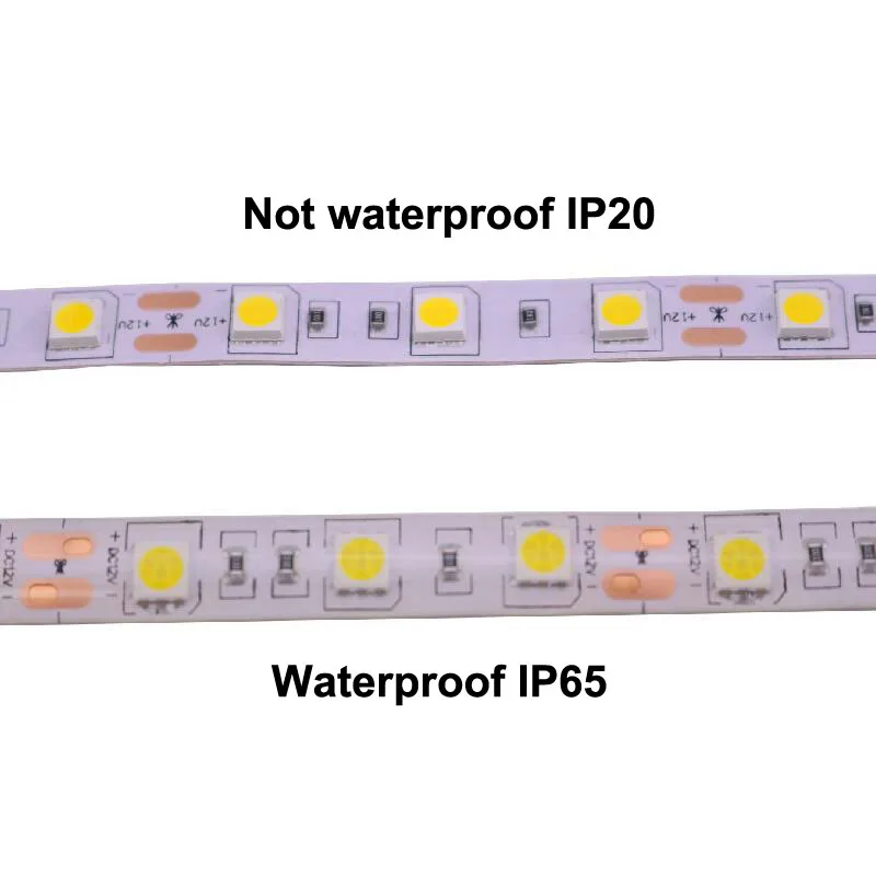 5050 лента клейкая Светодиодная лента, освещение DC 12 В 5 м Гибкая полоса лента веревка 5 м/рулон 60 светодиодный/м для дома автомобиля вечерние KTV