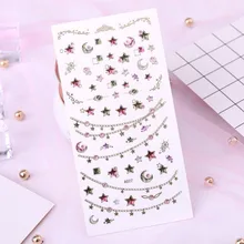 Наклейки для ногтей, 3D цветок, бронзированные кристаллы, стразы, металлическая аппликация, сделай сам, жемчужная наклейка, дизайн для маникюра