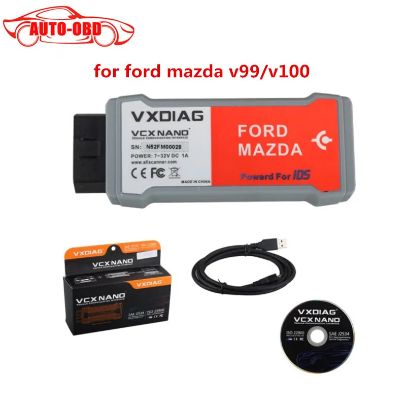 Fast and Free Shipping 100 High Quality VXDIAG VCX NANO for Ford Mazda 2 in 1