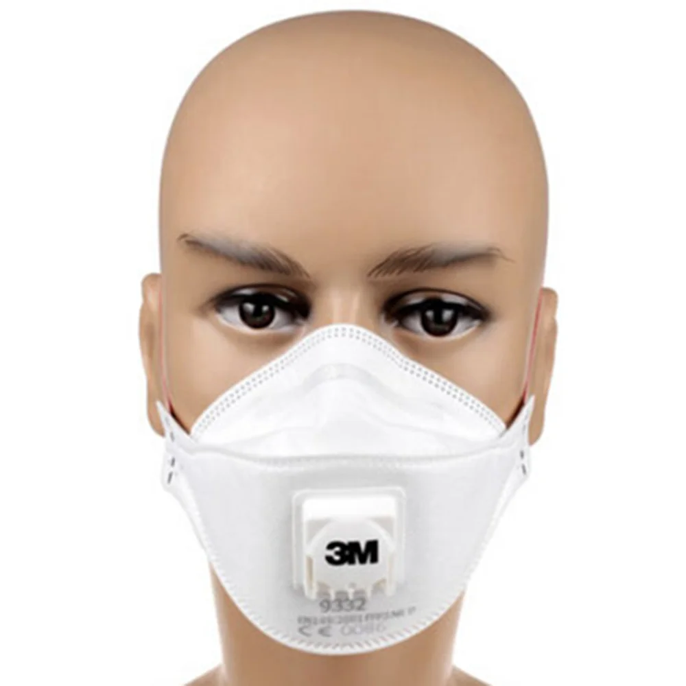 

3M 9332 Anti-dust Protective Mask Anti-fog Haze Dust-proof FFP3 Level Anti-PM2.5 Headband Formula Exhalation Valve Mask