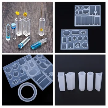 

Hot Transparent Jewelry Making Silicone Mould Necklace Pendant Resin Mold DIY Hand Craft Resin Molds For Jewelry