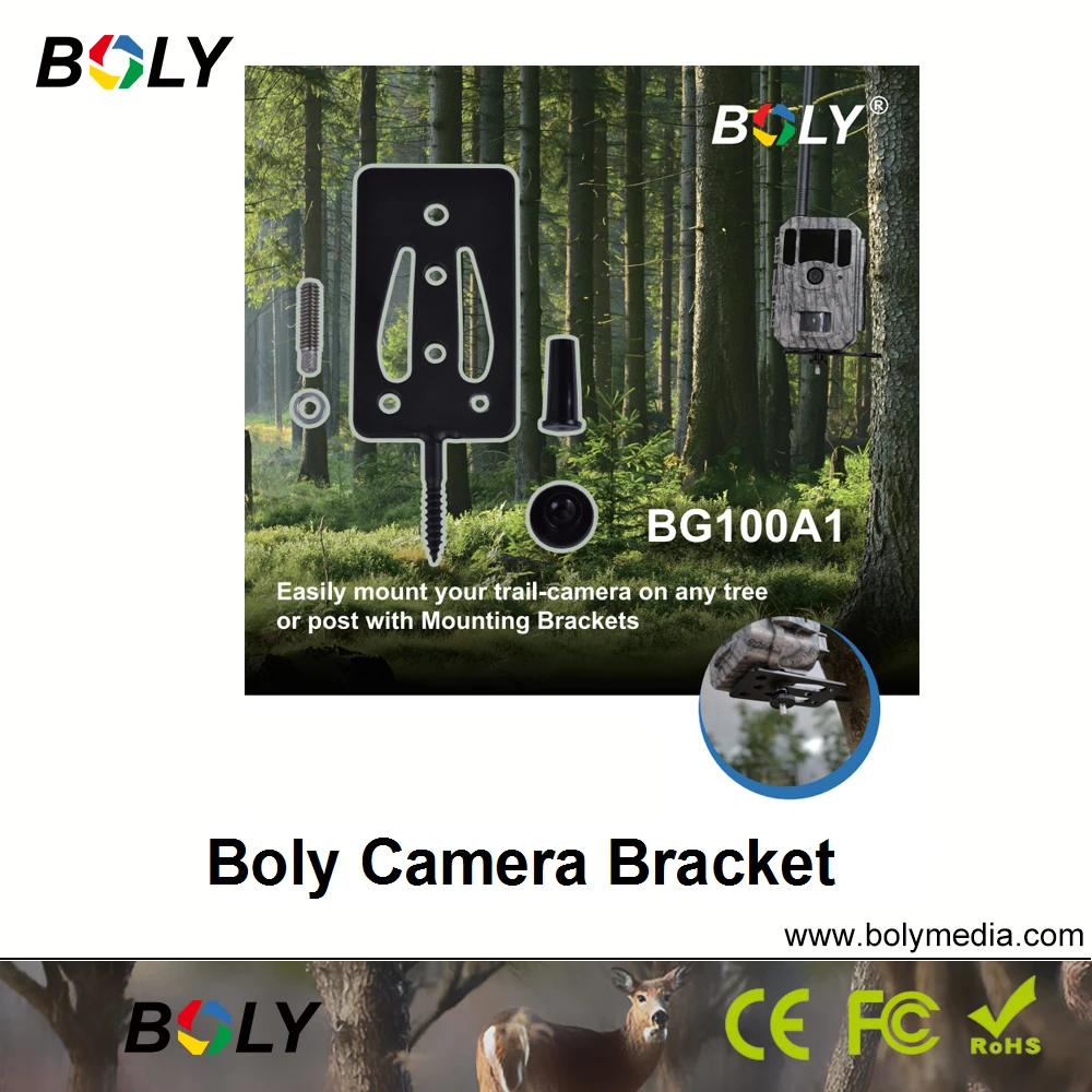 Hunting Cameras Accessories BolyGuard Scoutguard Boly Universal Mounts 3 Pieces Of Brackets Brands Fixed To Trees Or Woods trail camera mount