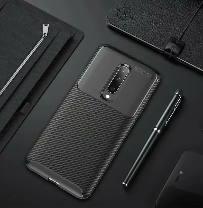 Case For OnePlus 7 Cover Armor Shockproof Carbon Fiber Scratch Resistant Soft Silicone Cover For OnePlus 6T 6 Case (1)