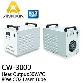 

CW-3000 S&A Industrial Water Chiller For 80W 60W Co2 Laser Cutting Engraving Machine