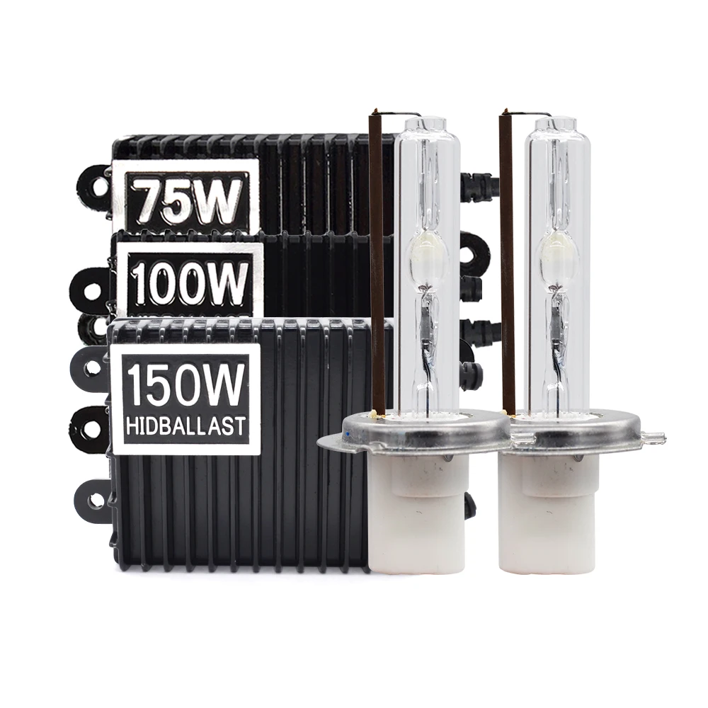 Автомобильная фара Xenon 150W HID набор ламп Ceramic H1 H3 H7 H11 HB3 HB4 D2H лампа AC 12V 75W 100W балласт