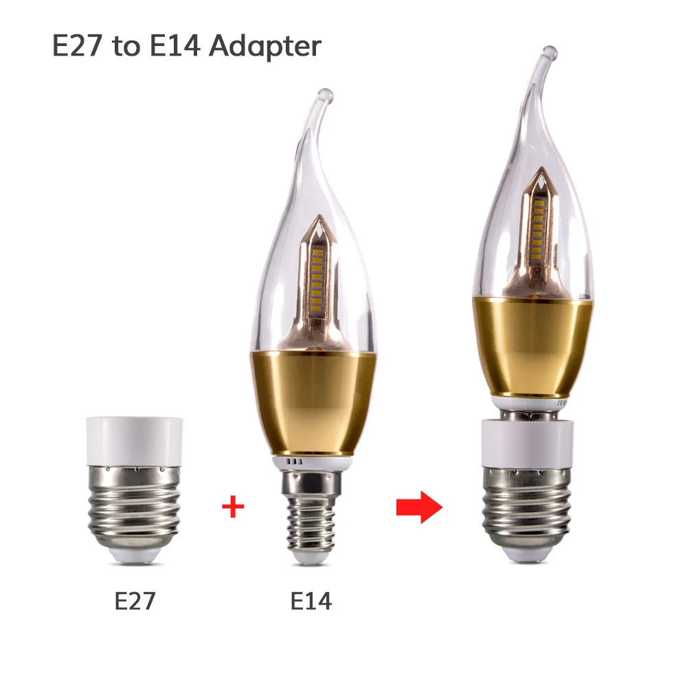 Шт. 1 шт. E27 к светодио дный E14 светодиодные лампы адаптер держатель лампы светодио дный конвертер светодиодный свет база адаптер гнездо