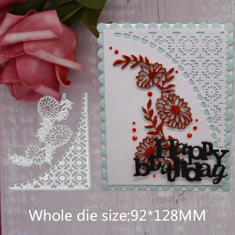 

Dies Scrapbooking Corner Flower METAL CUTTING DIES Stamps Craft Die Cut Paper Card Making New 2019 Embossing Stencils Template