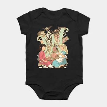 

Baby Onesie Baby Bodysuits kid t shirt 100% Cotton Custom Printed Wonderlands - Alice In Wonderland