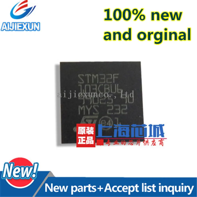 

5Pcs 100 %New and original STM32F103CBU6 QFN48 Medium-density performance line ARM-based 32-bit MCU in stock BGA
