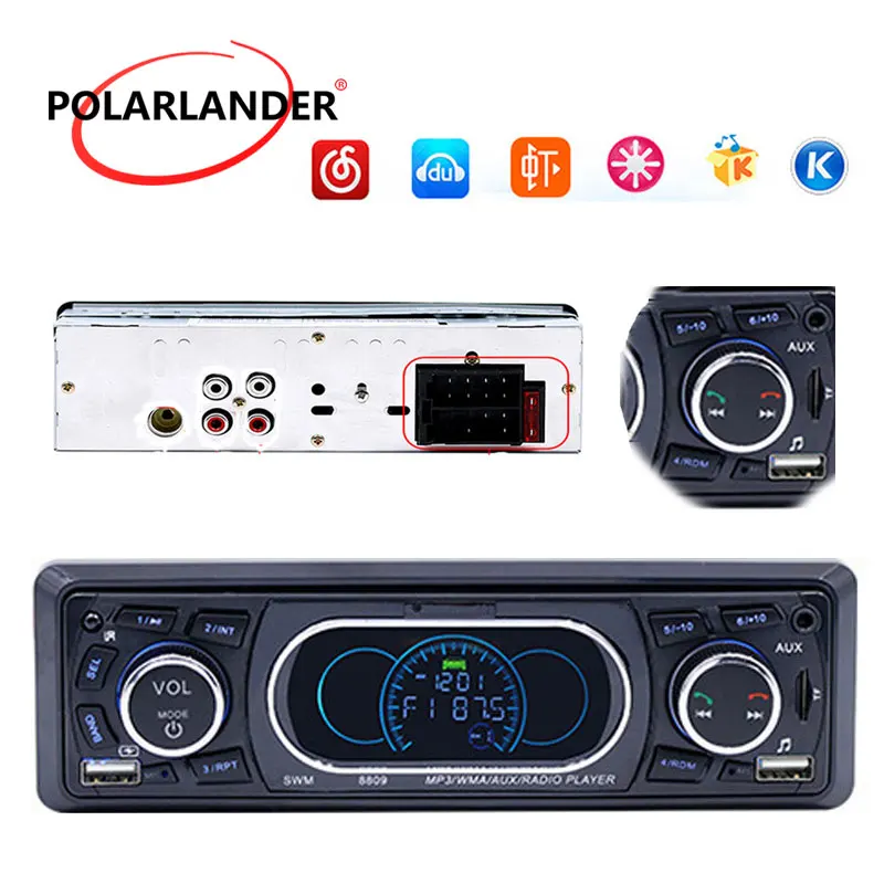 

1 Din Car Radio Bluetooth Vehicle Audio Stereo SD TD Card USB AUX FM Remote Control MP3 Player 12V