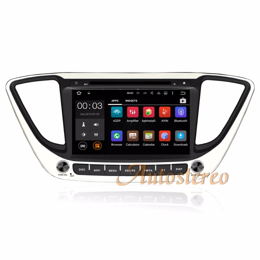 Cheap Android6.0 7.1 Car CD DVD Player GPS Navigation for Hyundai Verna 2016 2017 Radio Audio multimedia Player Autostereo Satnav 2