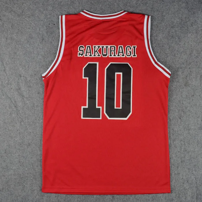 Slam Dunk Shohoku High School No.10 Hanamichi Sakuragi жилет для косплея красный баскетбольный