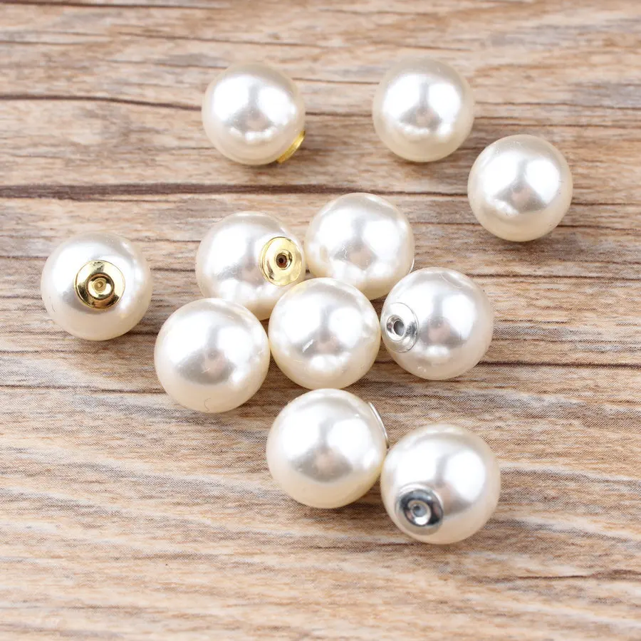 

20pcs/pack ABS Round Pearl earring nut Brooch Pin back 10/12/14mm Jewelry Making DIY Lovely Accessories