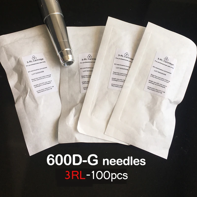 

100pcs Agulhas Easy Click Machine Needles Tattoo Eyebrow Lips Cartridge Needles 3RL for 600D-G Permanent Makeup Machine