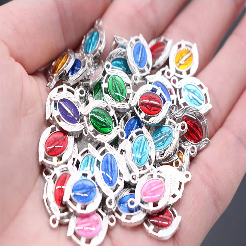 

144 Pieces / New Catholic Blue Virgin Mary Mini Medal, New Fashion Pink Virgin Mary Glamour Jewelry Gift Medal Jewelry