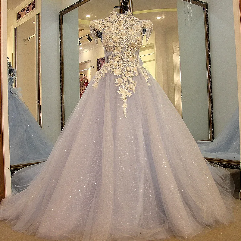 Винтажное мусульманское свадебное платье Vestido De Noiva ТРАПЕЦИЕВИДНОЕ фатиновое с