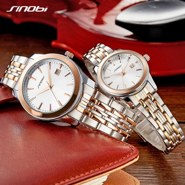 Sinobi Couple Watch Mens And Women Watches Luxury brand Quartz Sweet Lovers Watc Sinobi Couple Watch Mens And Women Watches Luxury brand Quartz Sweet Lovers Watc