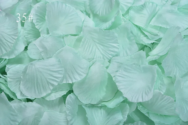 2000pcs/Lot Mint Green Silk Rose Petals Artificial Flower For Wedding