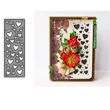 

AddyCraft Metal Cutting Dies cut die mold Background with hearts Scrapbook paper craft knife mould blade punch stencils dies