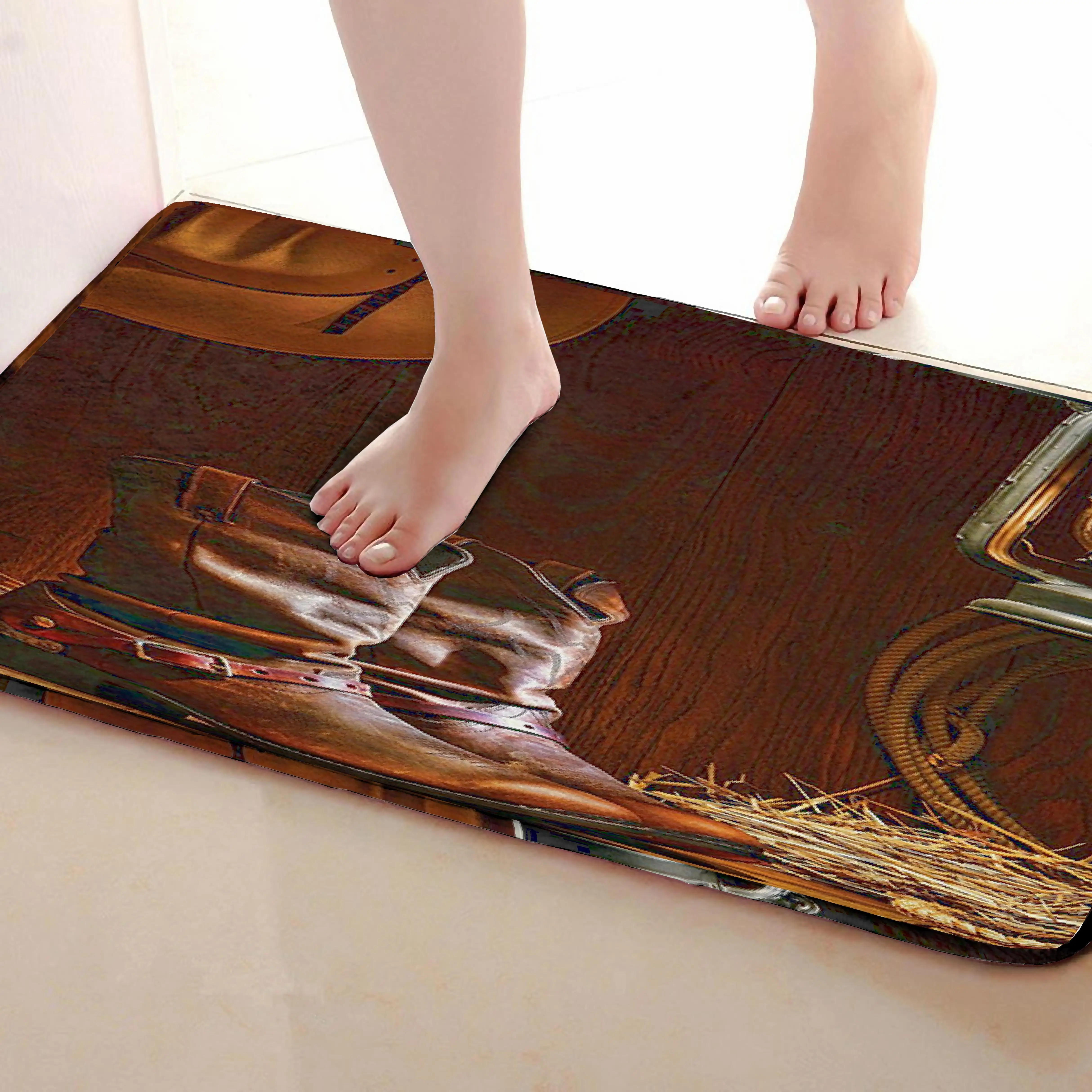 Кожаные туфли Стиль Ванная комната Коврики, забавные Нескользящие Для ванной Коврики, Занавески для душа Интимные аксессуары, Коврики Чинг вашей душе Шторы