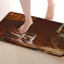 Кожаные туфли Стиль Ванная комната Коврики, забавные Нескользящие Для ванной Коврики, Занавески для душа Интимные аксессуары, Коврики Чинг вашей душе Шторы