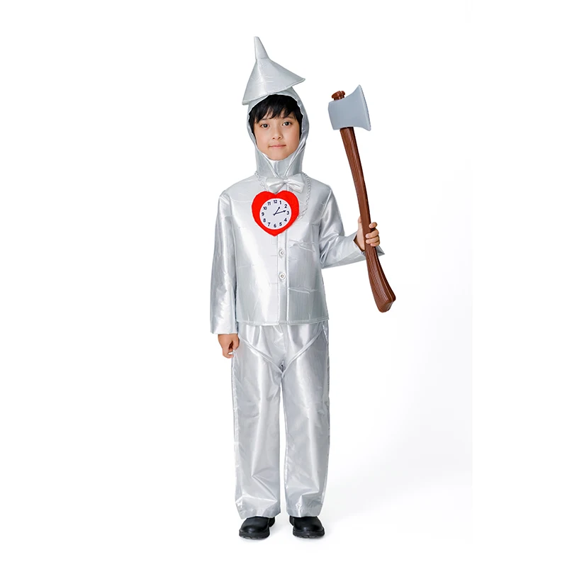 

Movie Wizard of OZ Tin Man Costume Cosplay Boys Kids Children School Holiday Stage Performance Outfit