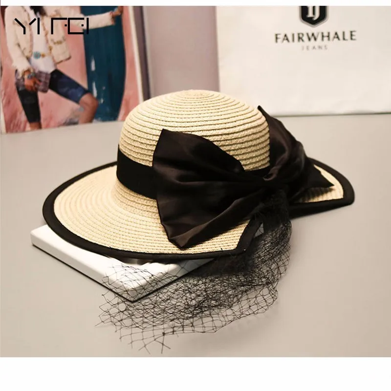 

2018 Hot Cute Bowknot Decorate Baby Girls Children Outdoor Hats Sun Beach Caps For Summer 4 Colors For Choose Beach Hat