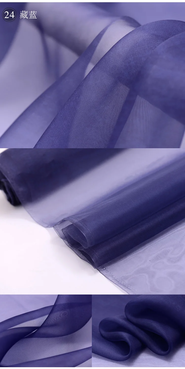 24 цвета чистый цвет на заказ Печать натуральный шелк ткань для платья органза ткани tissu au metre telas лоскутное DIY Рождество тела