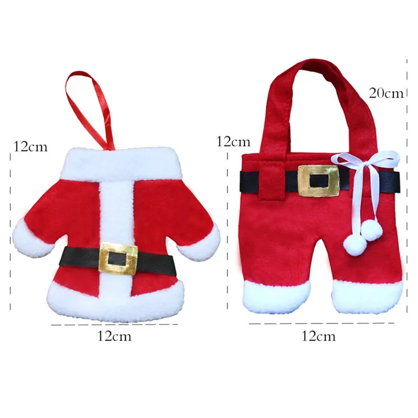 santa claus christmas stockings gift decoration knife fork covers set christmas hanging ornaments decoracao para casa #F#40AT13 (8)