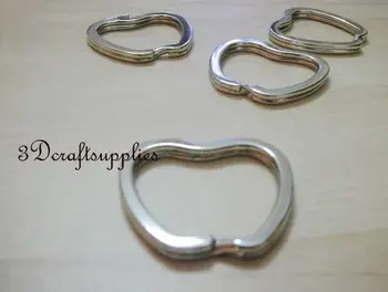 

Heavy duty apple metal key ring Key Holder Purse Rings silver 3.2 cm 10 pcs E79