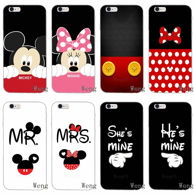 

Mickey Minnie Mouse kiss love BFF couple For Huawei P20 P10 P9 P8 pro Lite plus pro P Smart Mini Nova 2i 3 3i Soft phone case
