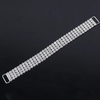 

Engood 2018New 20Pcs 4RowS Rhinestone Bikini Connectors/ Buckle For Swimming Wear Bikini and Clothing or shoes Decoration AA01