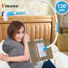 Vmonv 130 см Настольный планшет, подставка для телефона, держатель, регулируемое крепление для Ipad планшета, 4-12,9 дюймов, кровать, планшет, ПК, подставка, металлическая поддержка