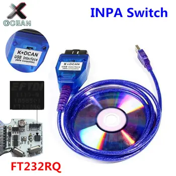 

10pcs/Lot FTDI FT232RQ White PCB Best Quality For BMW INPA K DCAN K CAN USB Interface For BMW Cars Ediabas INPA For BMW DHL FREE