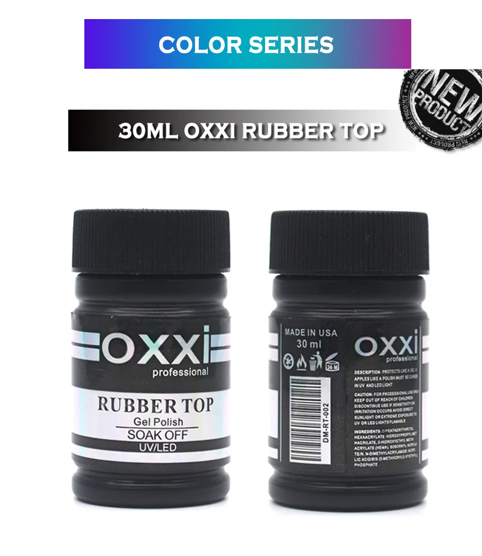 oxxi New Arrived 30ml Rubber Top Coat Bright Long-Lasting Gel Polish For Nails Desgin DIY Hybrid Varnishes Nail Base Coat Primer